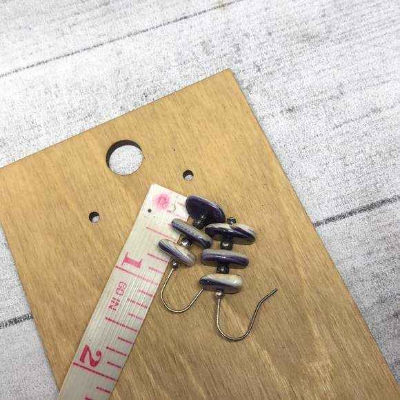 Vintage artisan sterling silver 925 shell earrings boho coastal beach dangle. - Picture 6 of 6